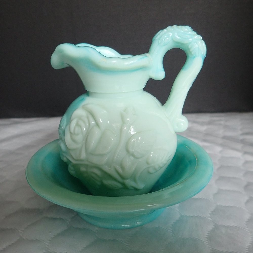 Avon 4" Cruet Pitcher and 7" Basin Bowl